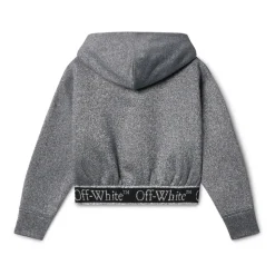 Felpa Metallica con Cappuccio e Logo Bookish
