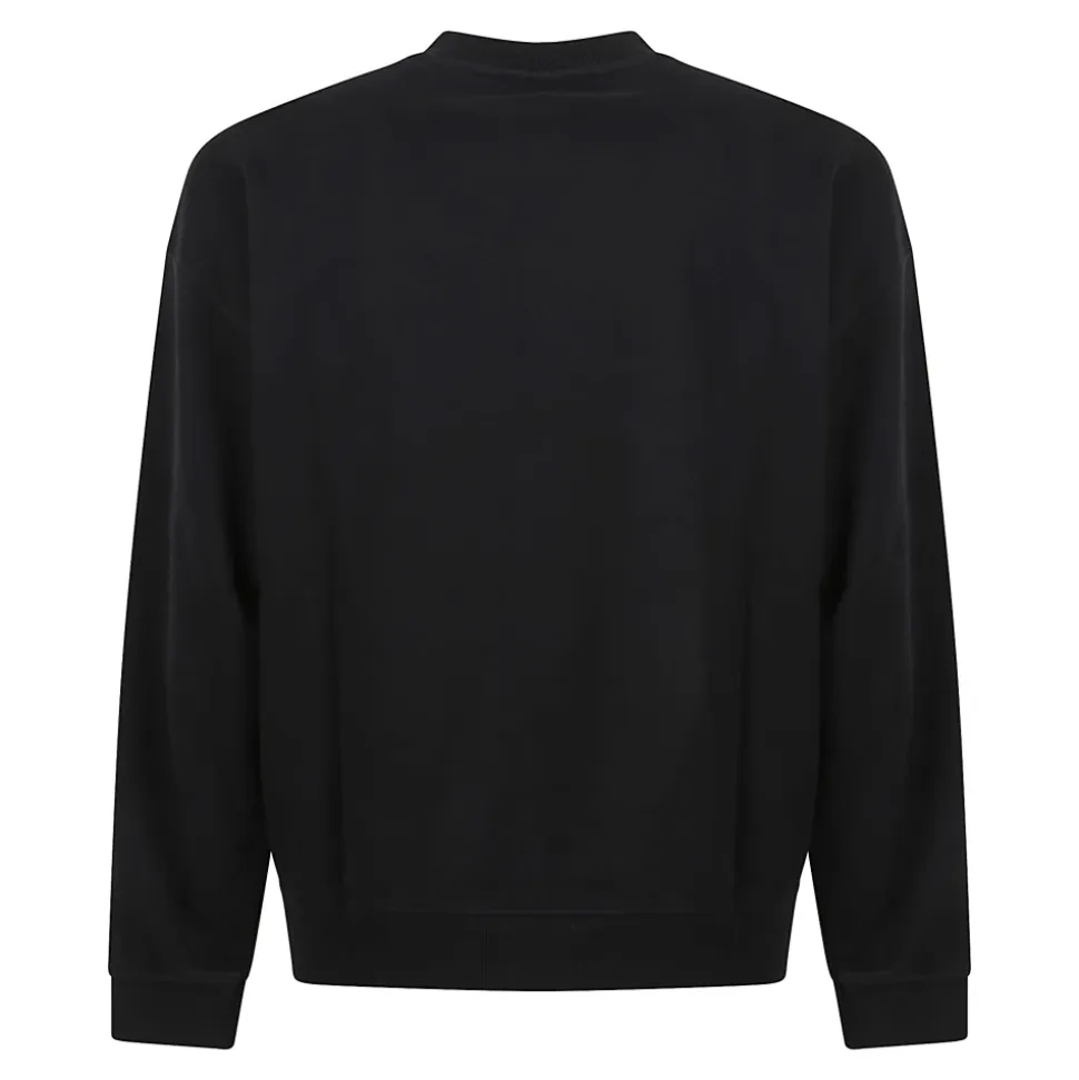 Felpa nera con girocollo AW25 Stile