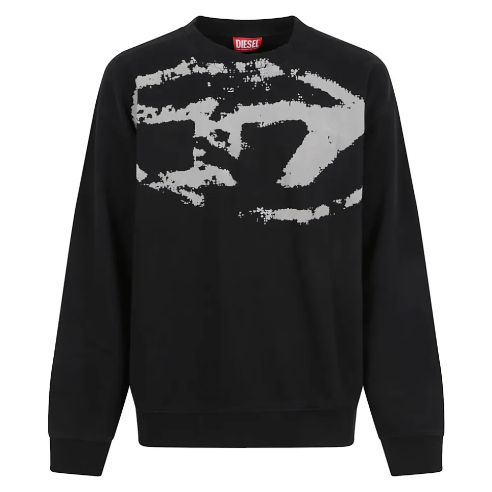 Felpa nera con girocollo AW25 Stile