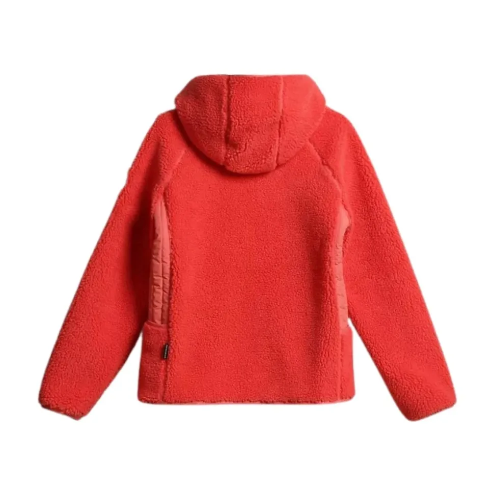 Felpa Rosa Yupik in Pile con Zip
