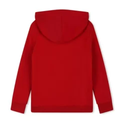 Felpa Rossa con Maxi Logo Stampato