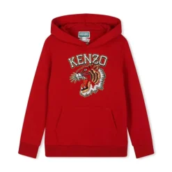 Felpa Rossa con Maxi Logo Stampato