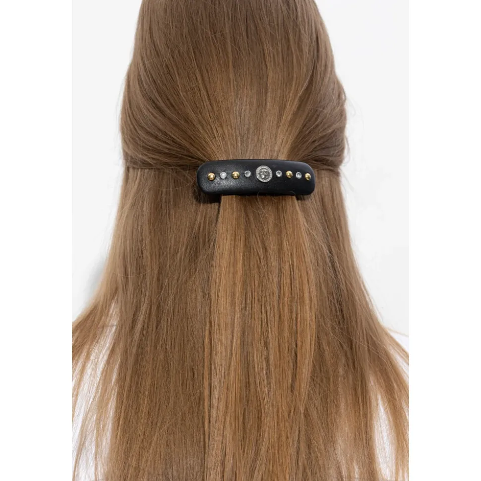 Fermaglio per Capelli in Pelle Decorata