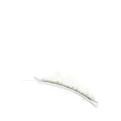 Fiocco bianco con perle finte accessorio per capelli
