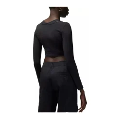 Flight Cropped T-Shirt a Maniche Lunghe