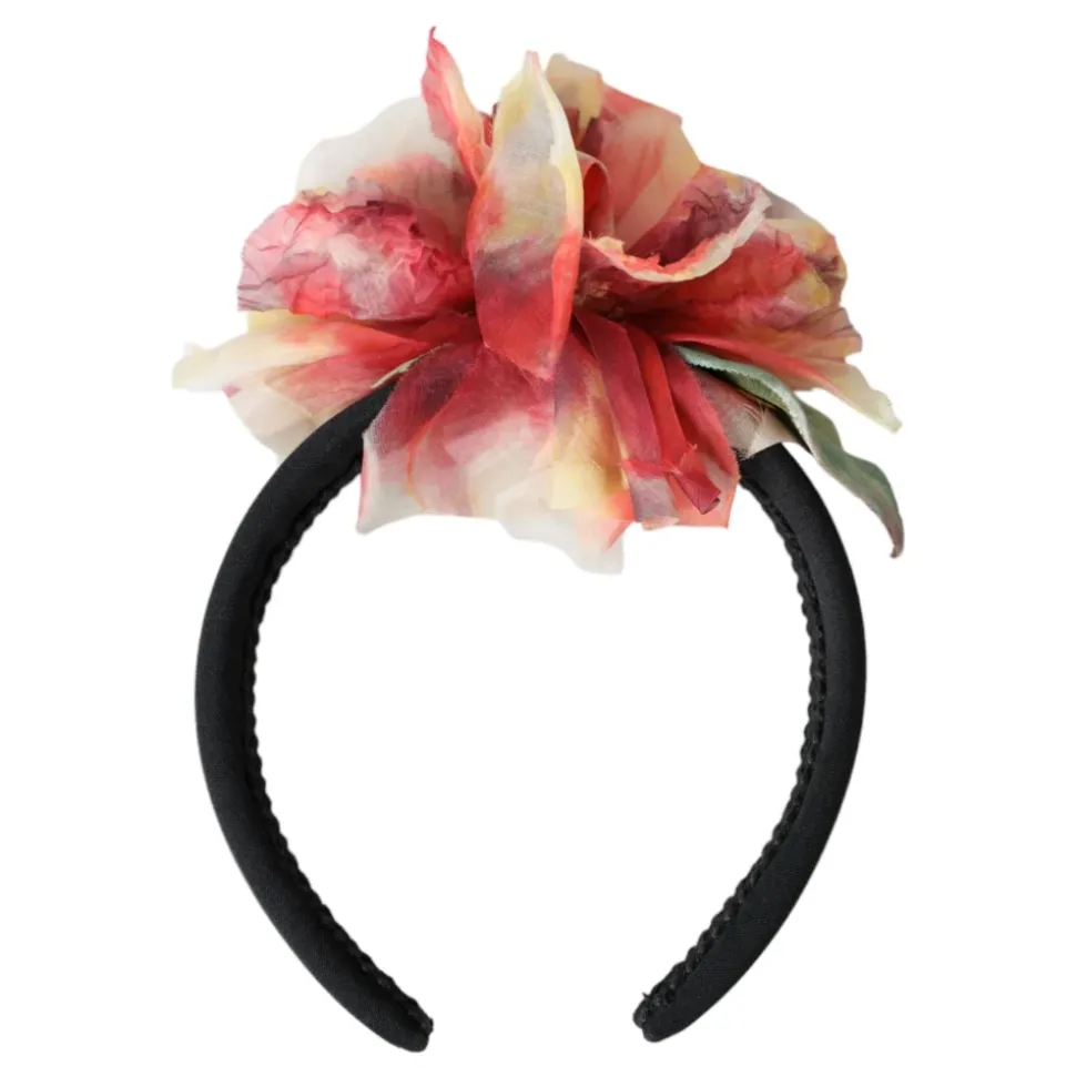Floreale Nero Tiara Donna Fascia Diadema