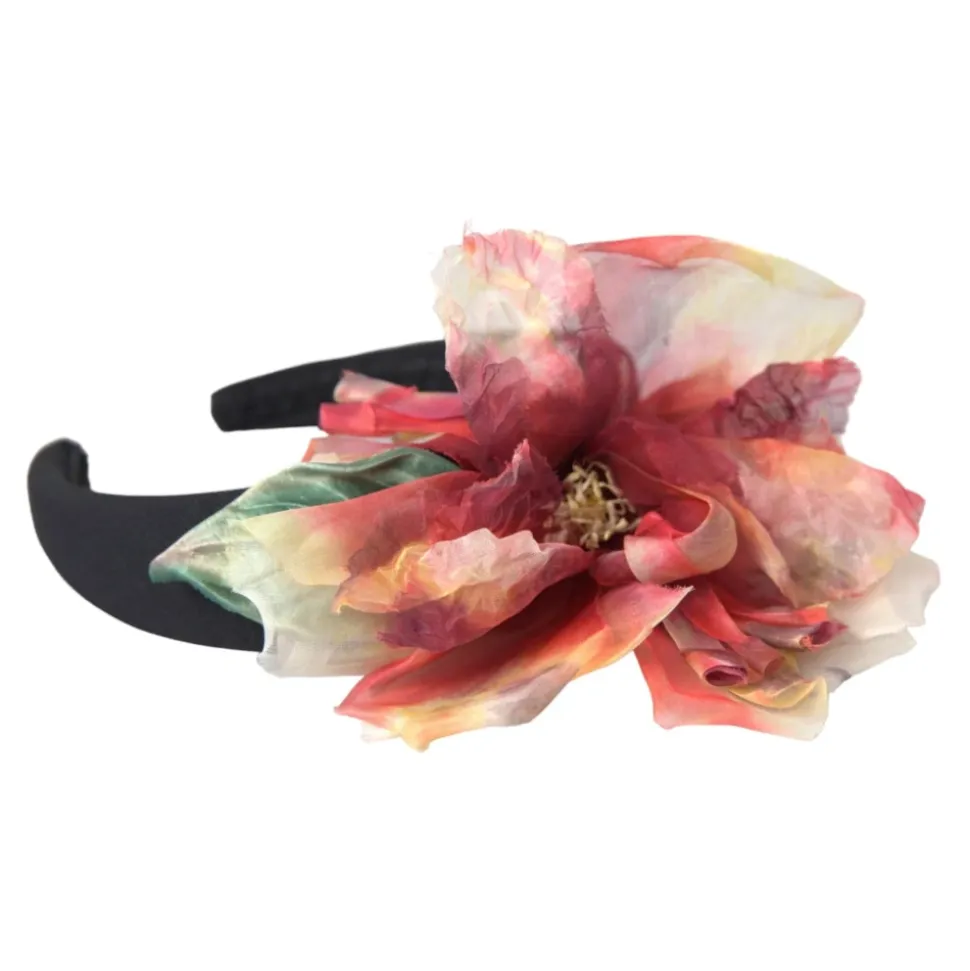 Floreale Nero Tiara Donna Fascia Diadema