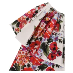 Flower Bouquet-Print Poplin Top