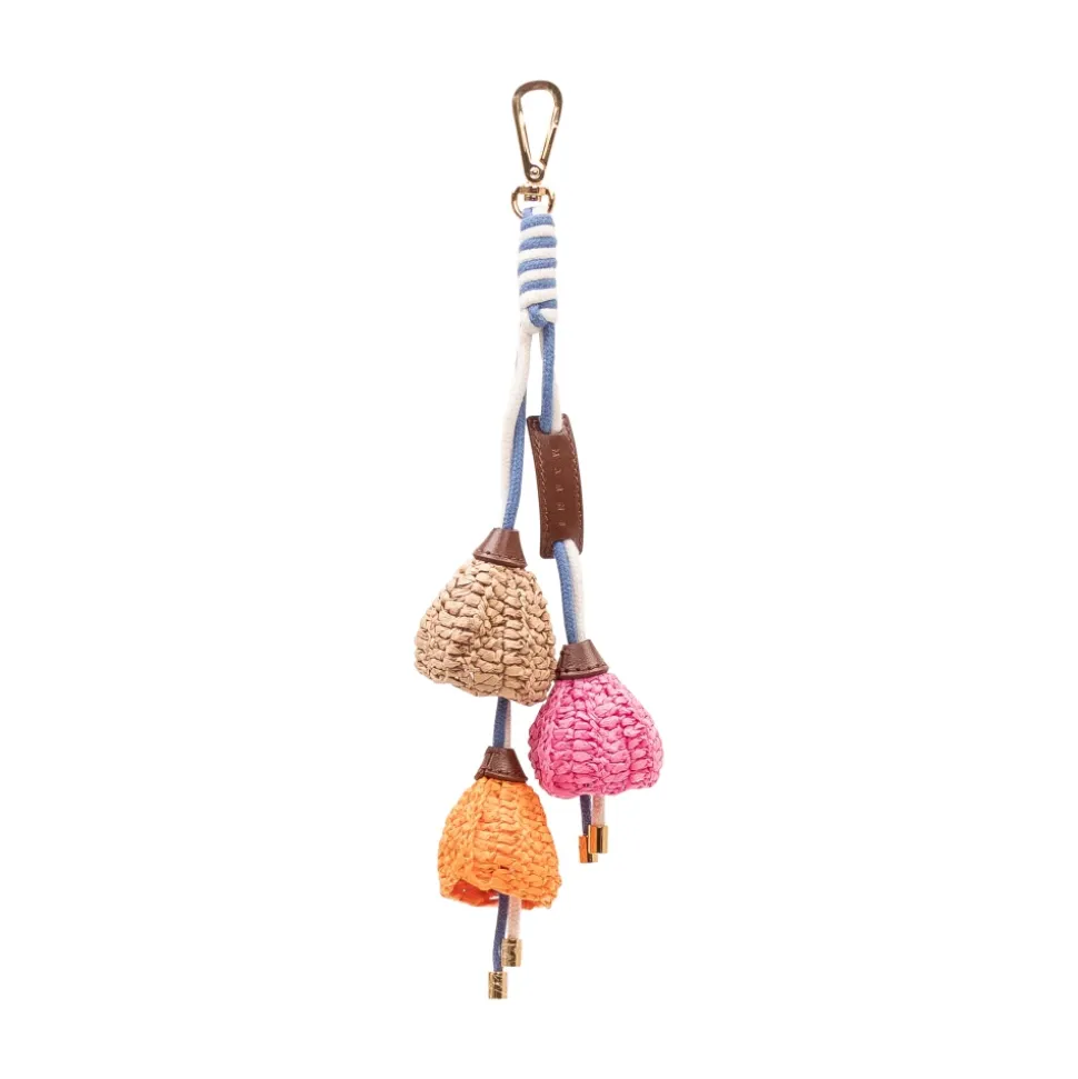 Flower Pendant Woven Keyring