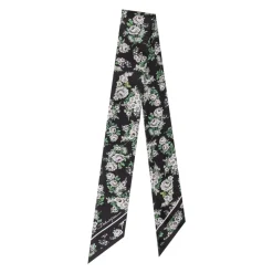 Foulard Bandeau Floreale in Twill di Seta