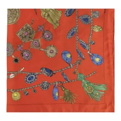 Foulard en Soie Imprimé Bijoux Brisés