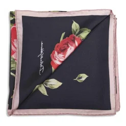 Foulard in Twill di Seta con Stampa Floreale
