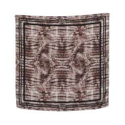 Foulard in Twill di Seta con Stampa Alligatore
