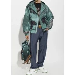 Giacca a vento in nylon stampata