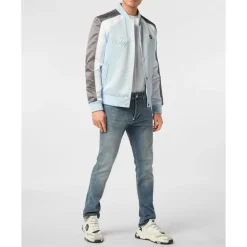 Giacca Bomber in Raso Logo