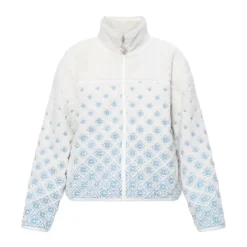 Giacca Corta in Pile con Monogramma Gradient Ricamato