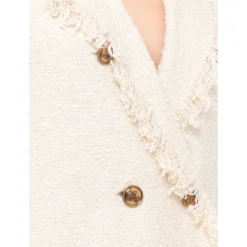 Giacca in Maglia Bouclé con Frange