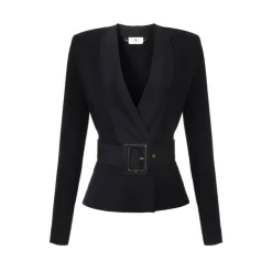 Giacca in maglia con cintura