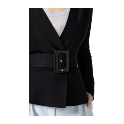 Giacca in maglia con cintura