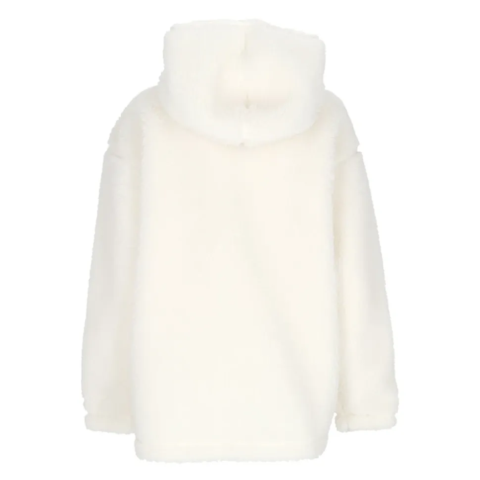 Giacca in pile con logo