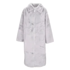 Giacca Lunga in Finta Pelliccia con Zip