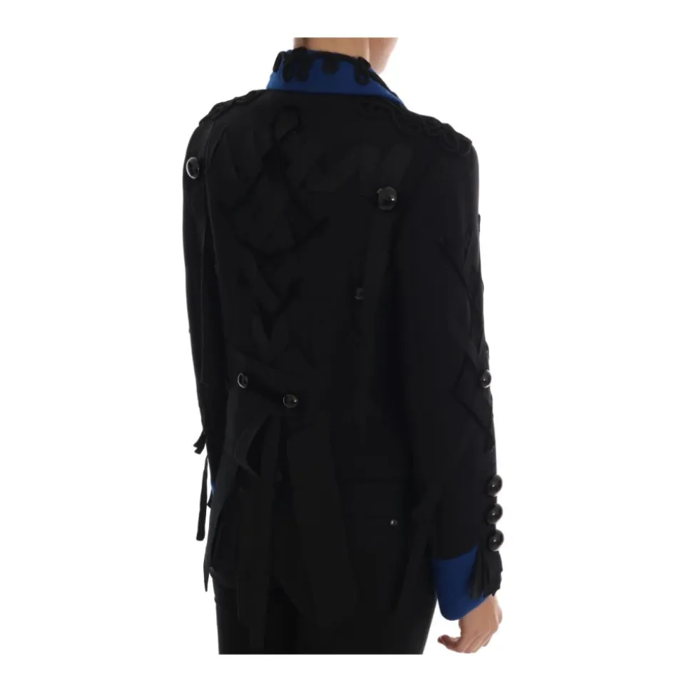Giacca Trench in Lana Nera Autunno 2016