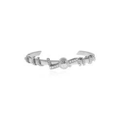 Gianni Ribbon Crystal Cuff Bracelet