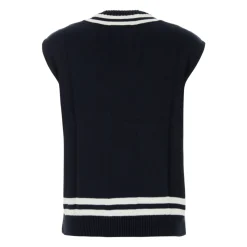 Gilet lavorato a trecce senza maniche
