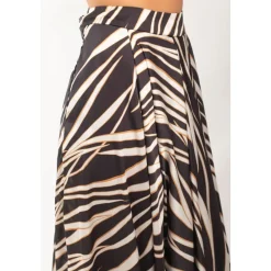 Gonna con spacco laterale Animalier in MULTICOLOR