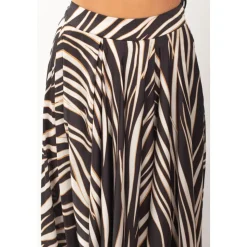 Gonna con spacco laterale Animalier in MULTICOLOR