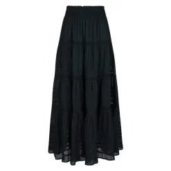 Gonna Elegante con Dettagli in Pizzo Navy