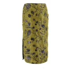 Gonna Lunga Floreale con Paillettes