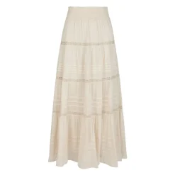 Gonna lunga in voile avorio
