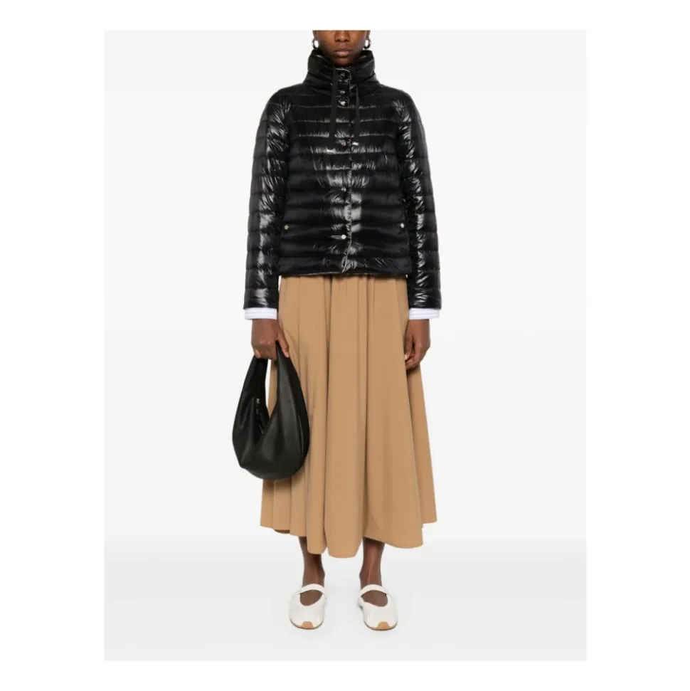 Gonna Midi Svasata Beige con Tasche