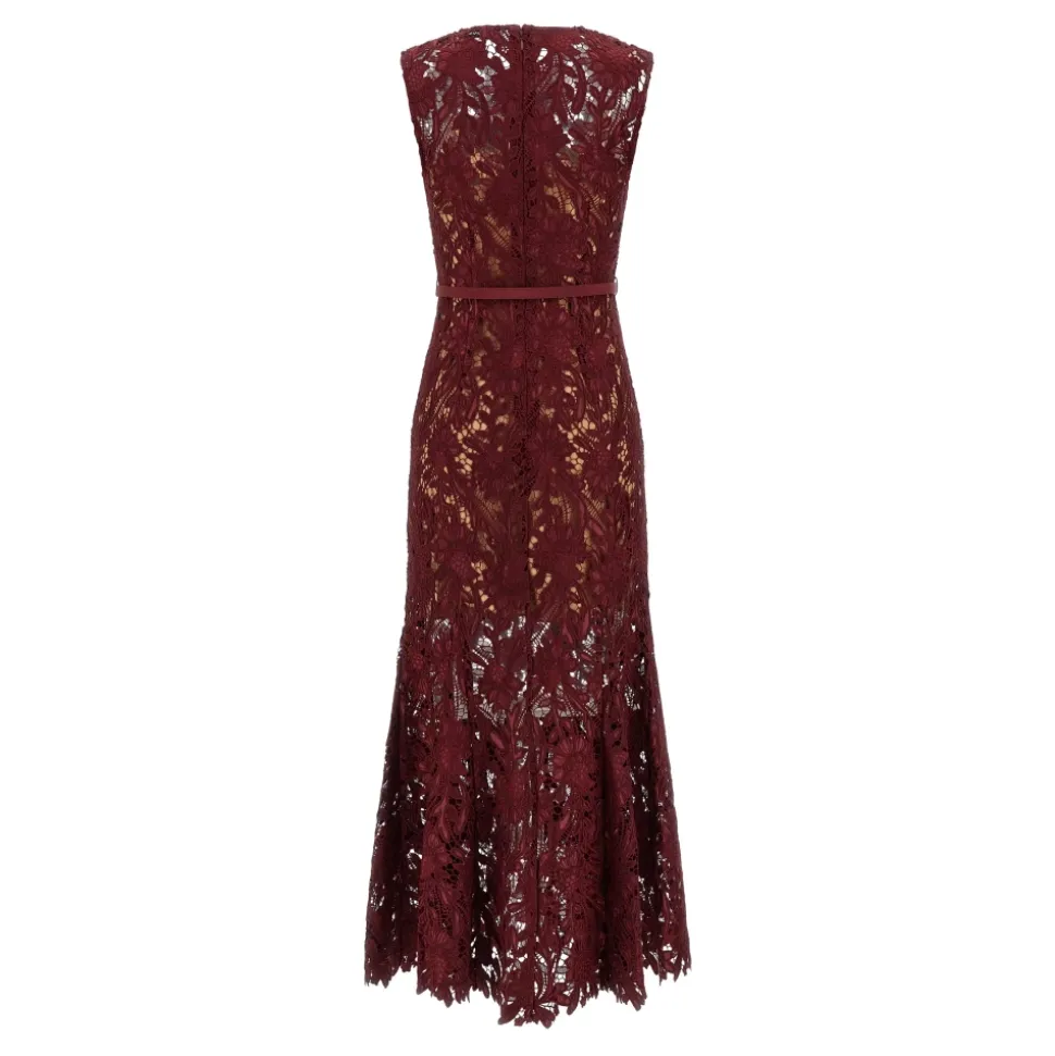 Guipure Lace Midi Dress