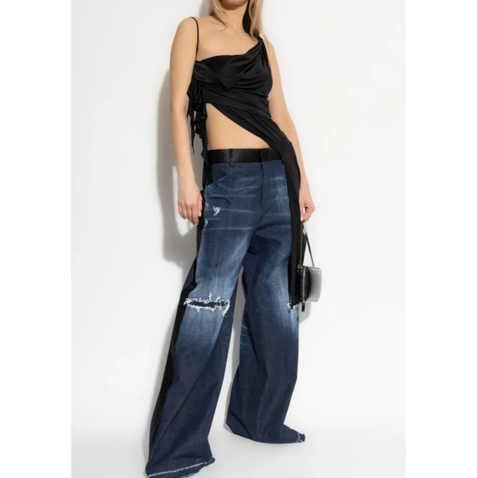 Jeans a gamba larga