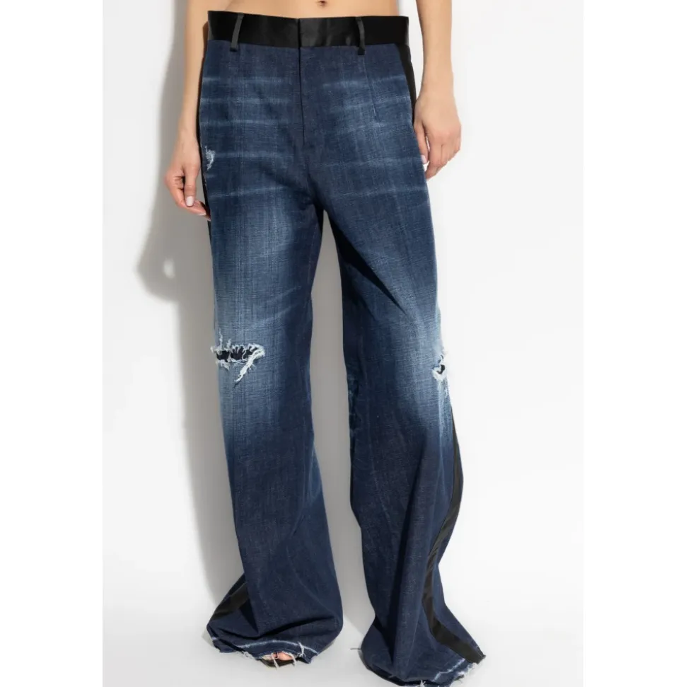 Jeans a gamba larga