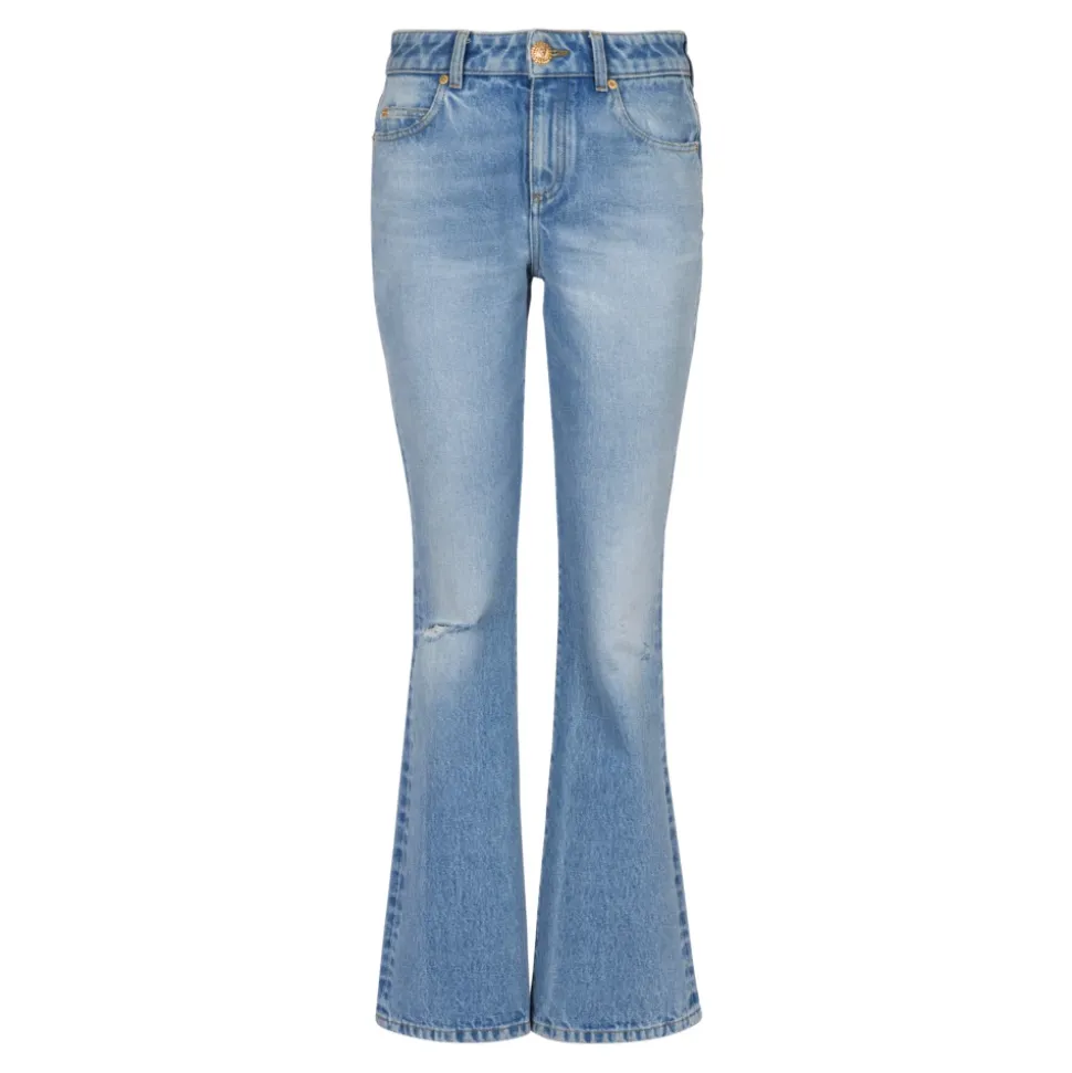 Jeans a zampa di denim
