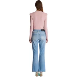 Jeans a zampa di denim