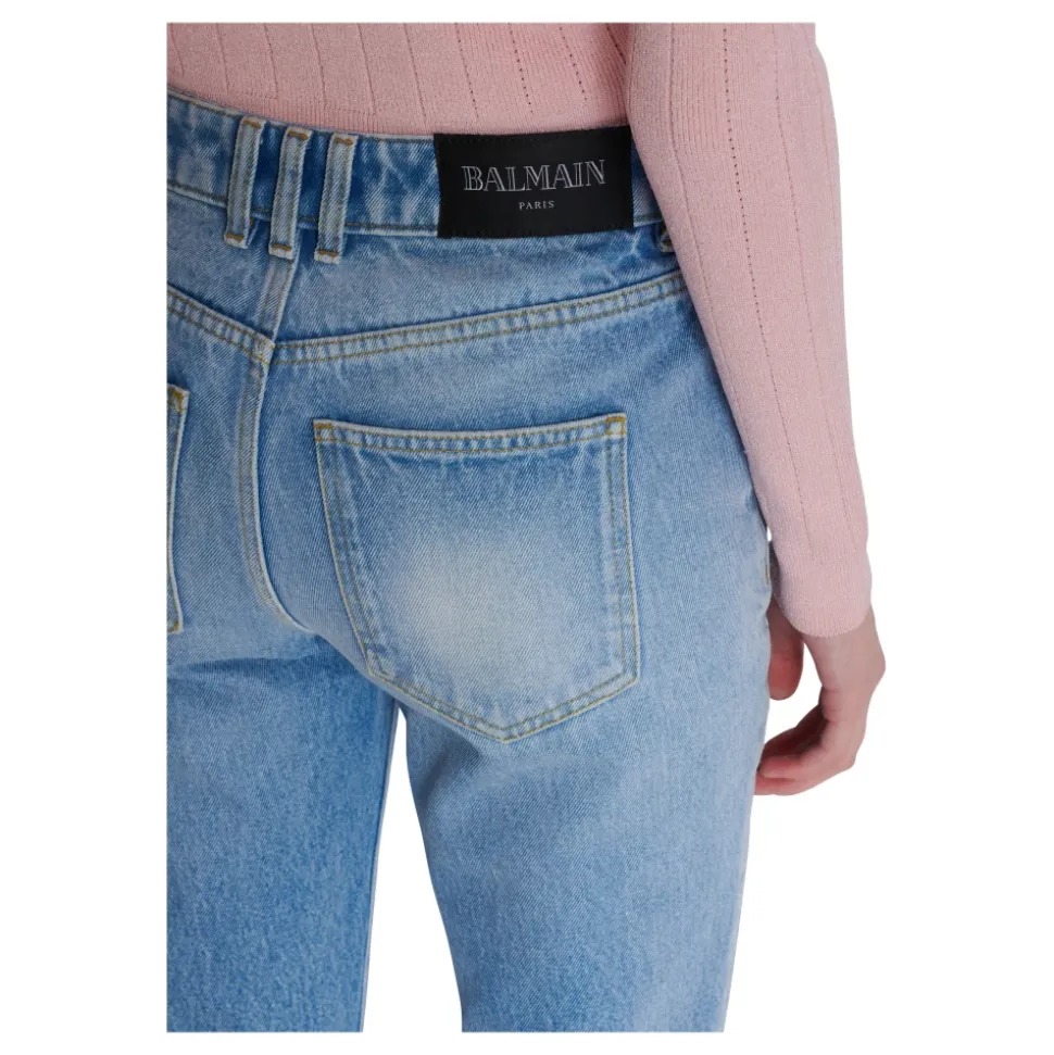 Jeans a zampa di denim