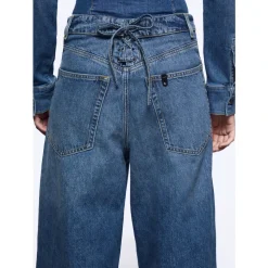 Jeans baggy con stringhe