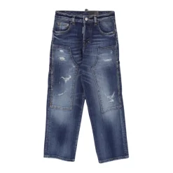 Jeans Bambini con Toppe Distressed alla Moda