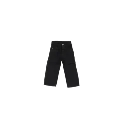 Jeans Bambino Nero Logo Zip Bottone
