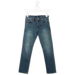 Jeans Classici Blu in Cotone Gamba Dritta