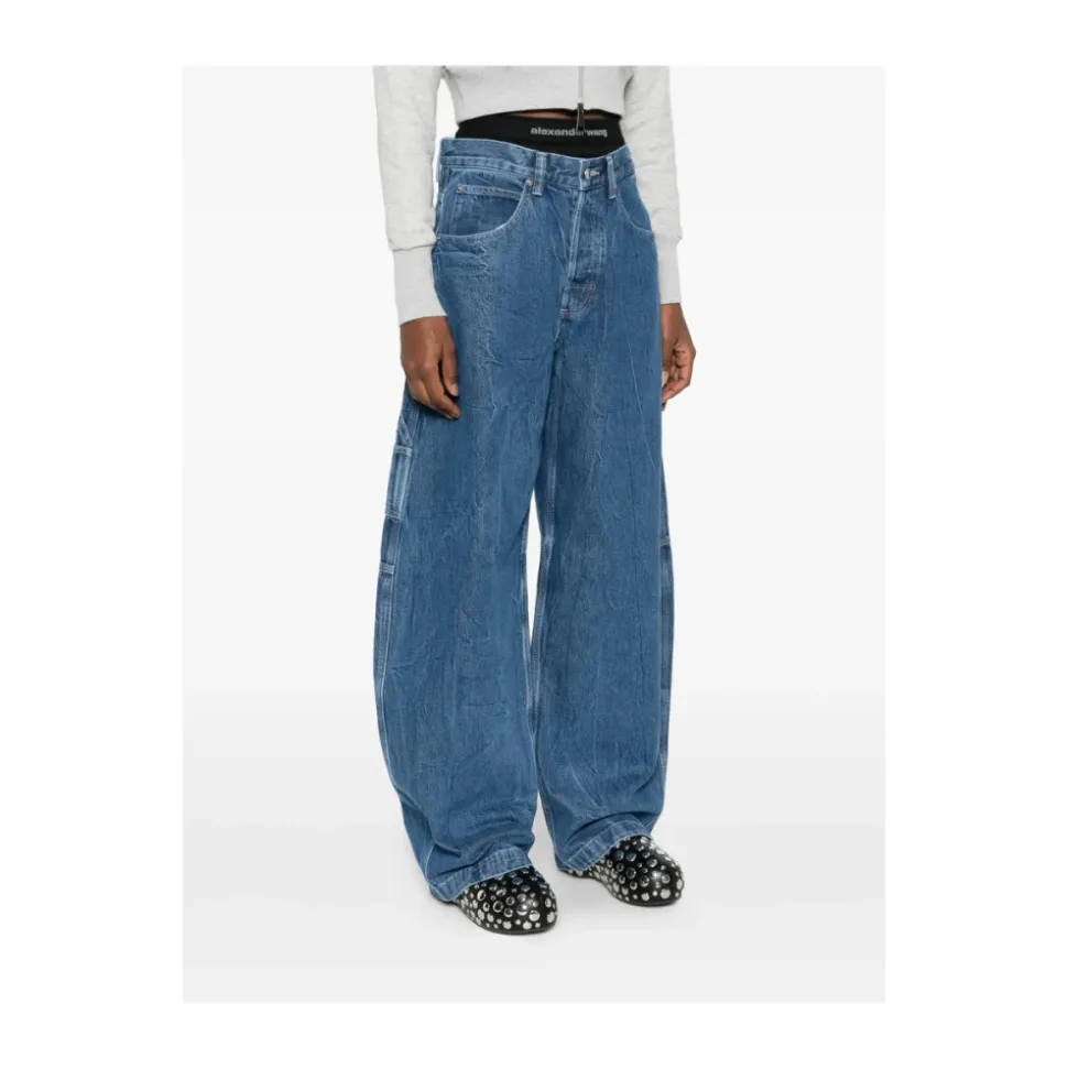 Jeans con dettagli da carpentiere