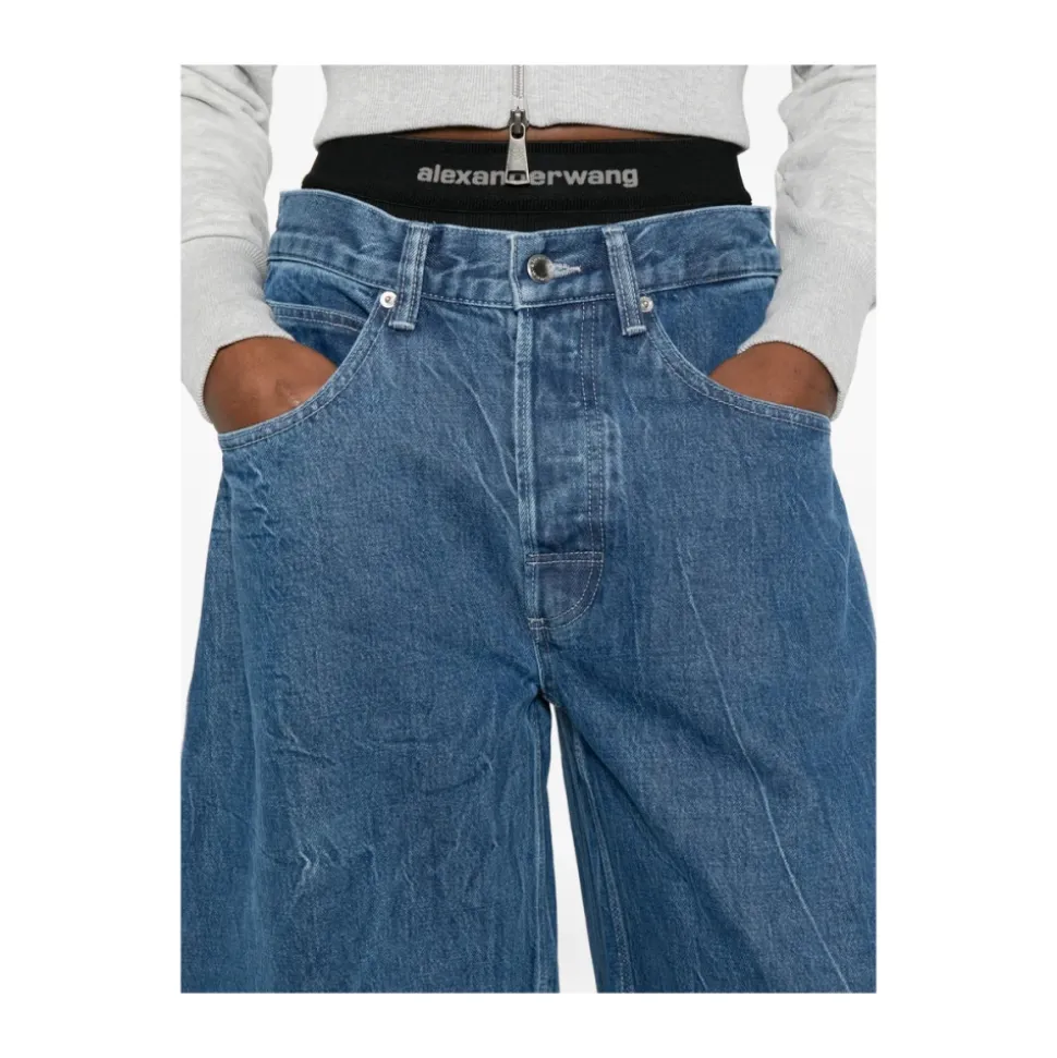 Jeans con dettagli da carpentiere