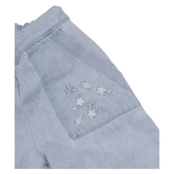 Jeans dritti con applicazione logo