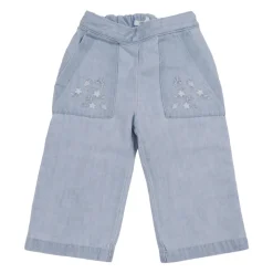 Jeans dritti con applicazione logo