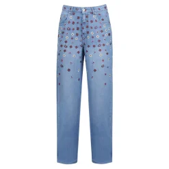 Jeans Dritti Ricamati