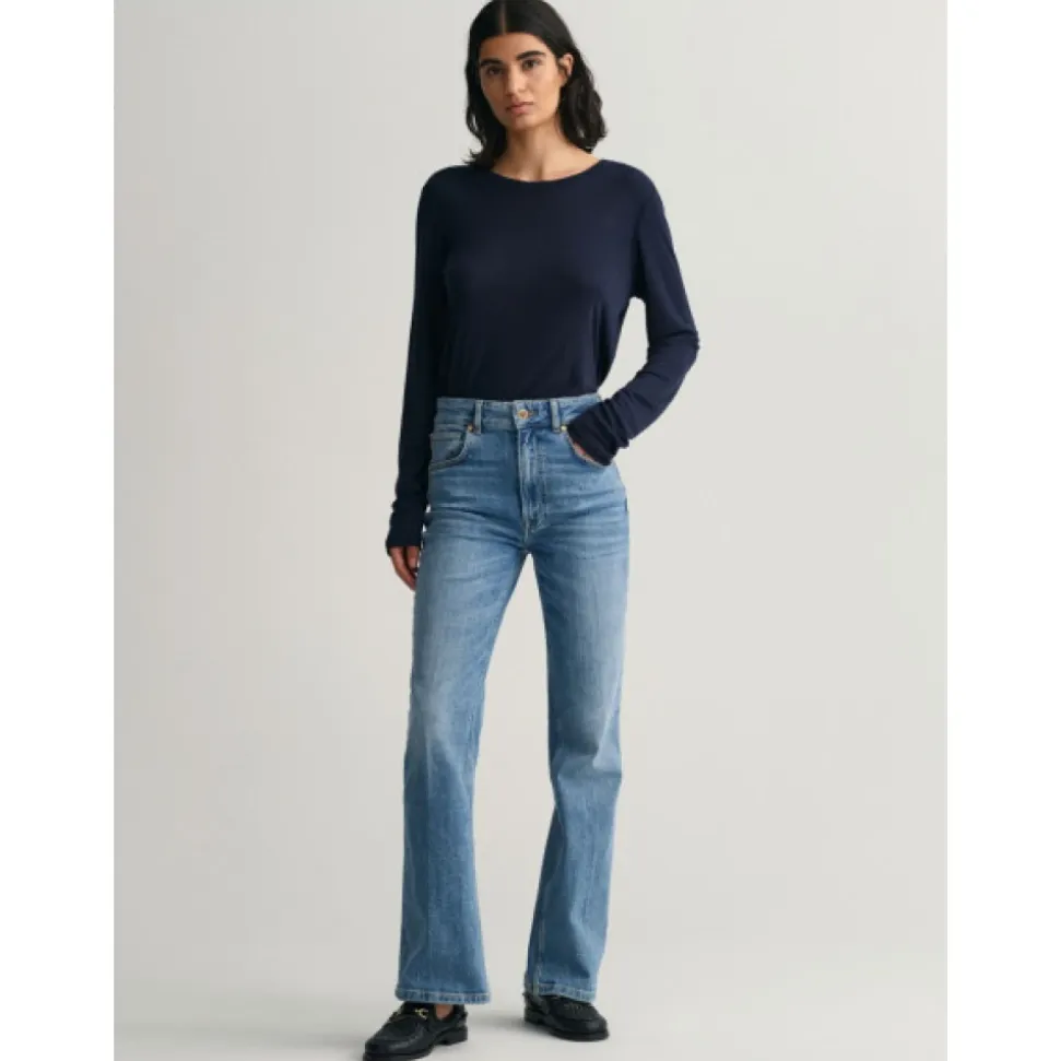 Jeans Flare a Vita Alta